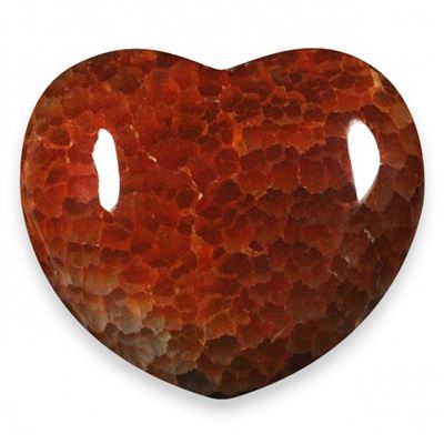 Fire Agate Heart Large
